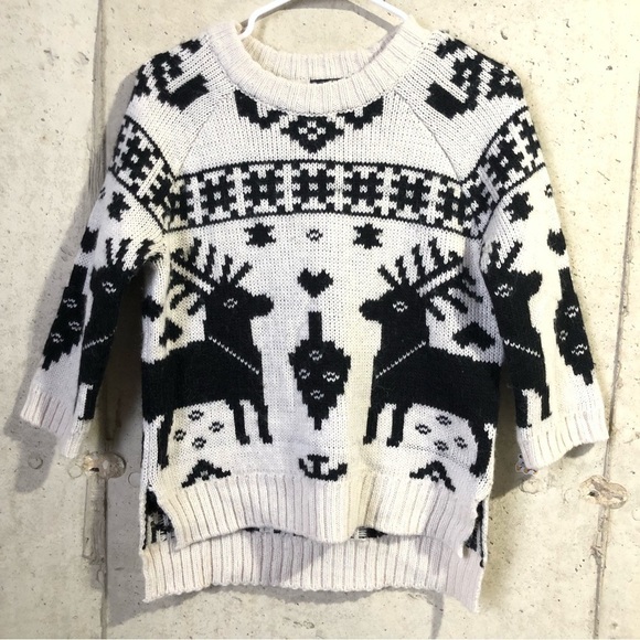 H & M reindeer 4/3 sleeve Alpaca Blend sweater XS - Picture 2 of 6